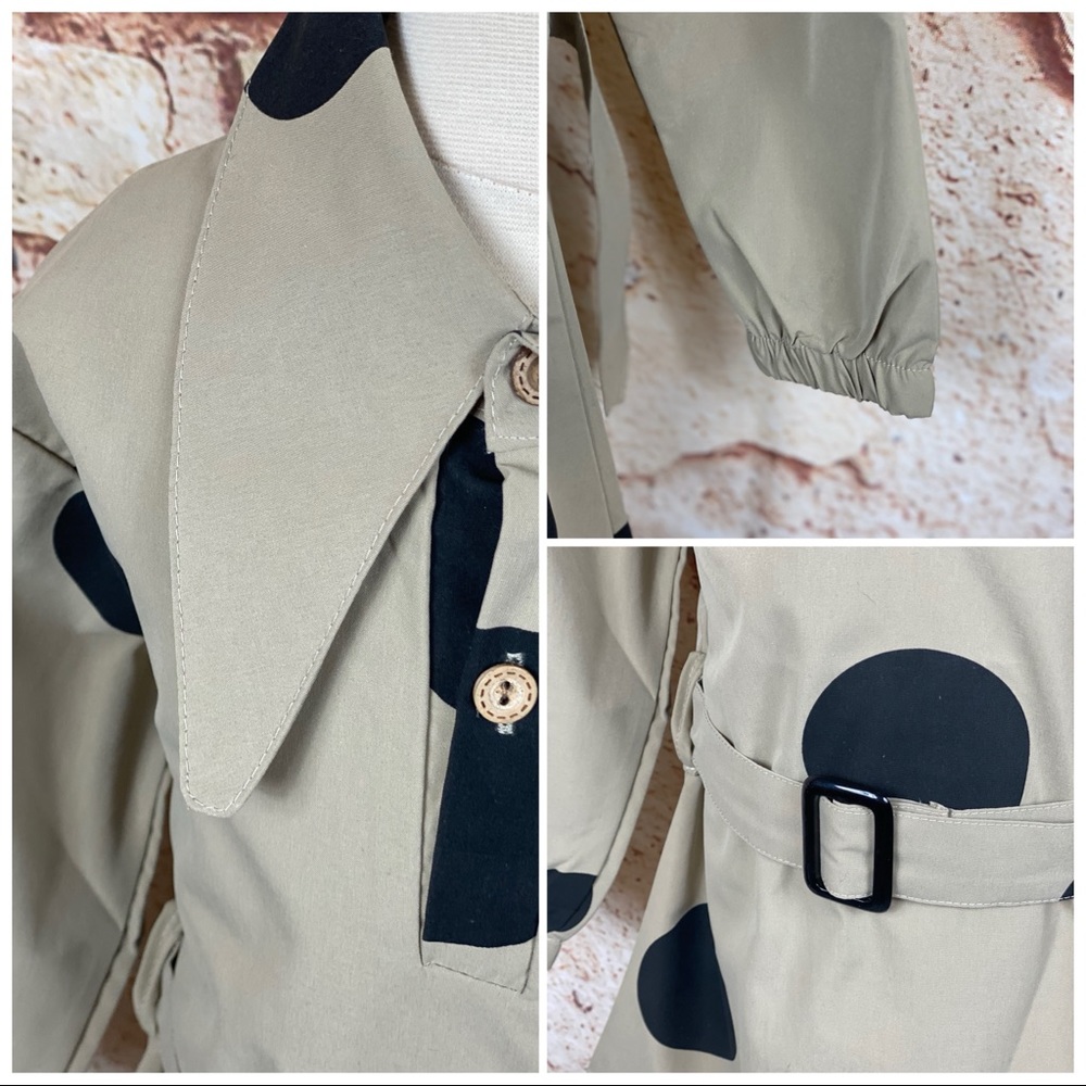 I Spy Polka Dot 2 Piece Belted Trench Coat Dress - Picture 4 of 11